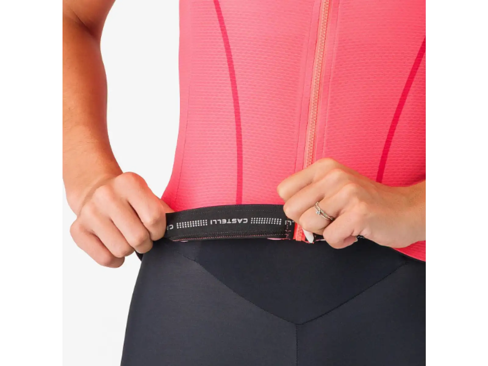 Castelli Anima Flow damska koszulka krótki rękaw Brilliant Pink/Hibiscus