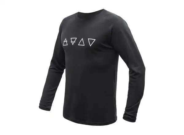 Sensor Merino Blend Elements męska koszulka długi rękaw czarna