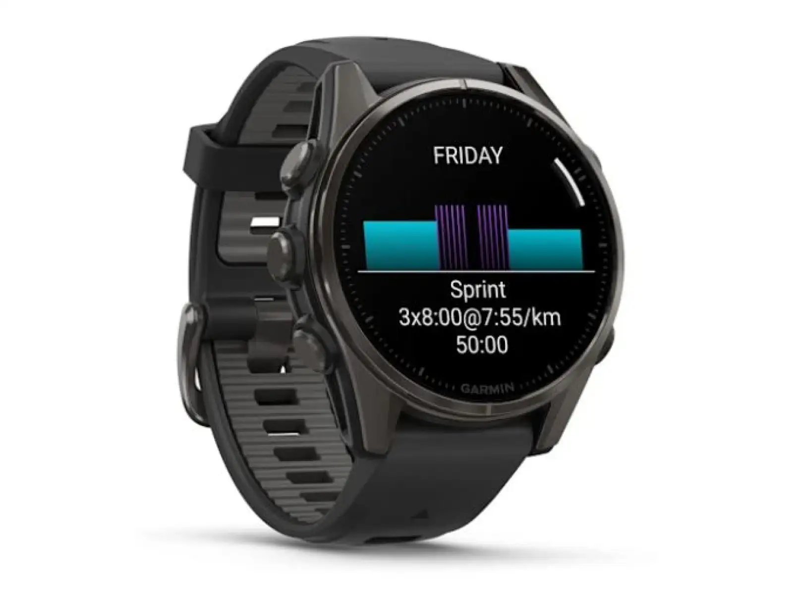 Garmin fenix 8 - 43 mm AMOLED Sapphire inteligentny zegarek Carbon titanium Black/Pebble grey