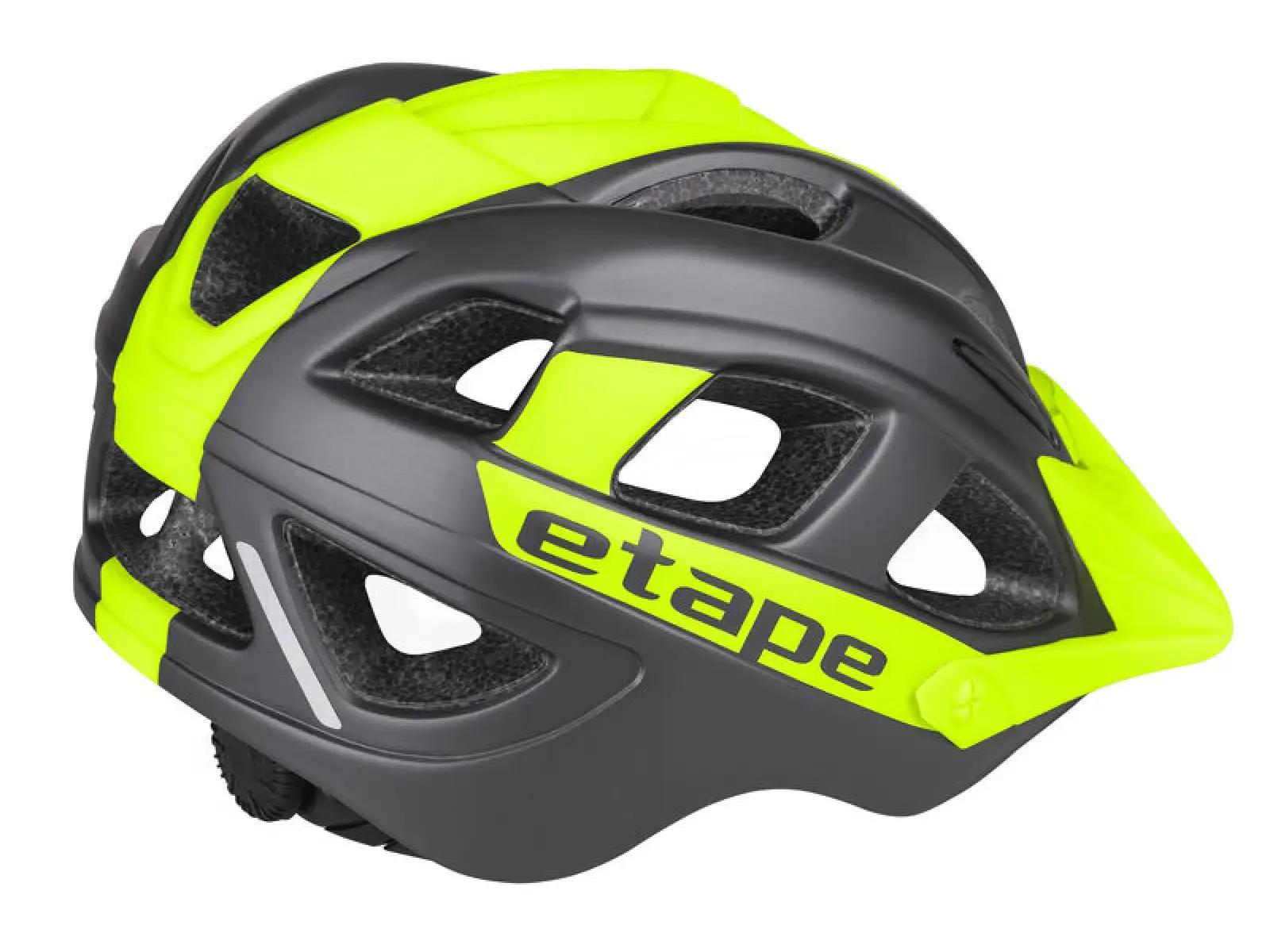 Etape Hero dziecięcy kask rowerowy antracytowy/żółty fluo matowy