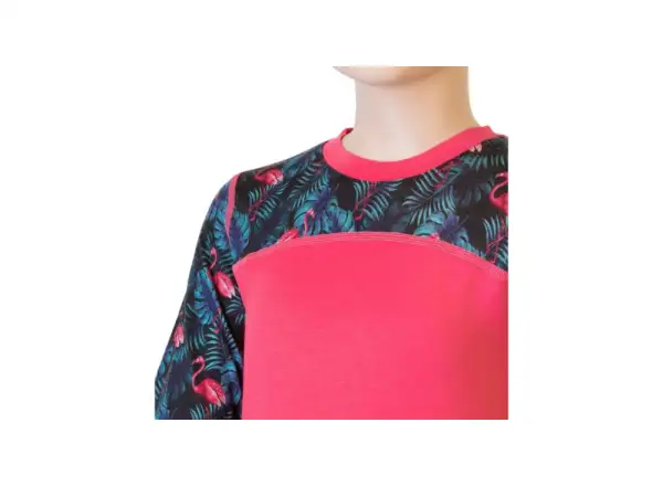 Sensor Merino Impress Set dziecięca koszulka z długim rękawem + spodnie Magenta/Floral