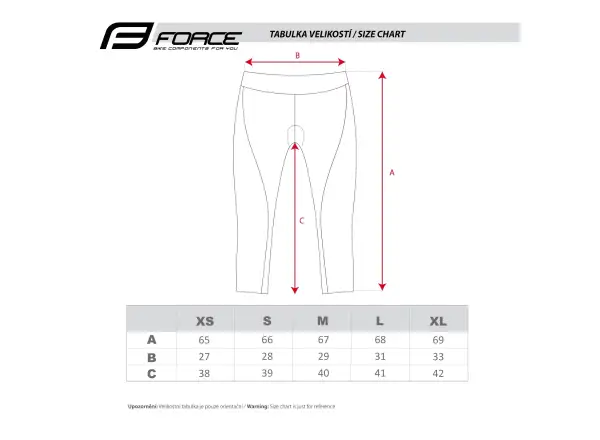 Force Lady Fit 3/4 spodenki bez wkładki czarna