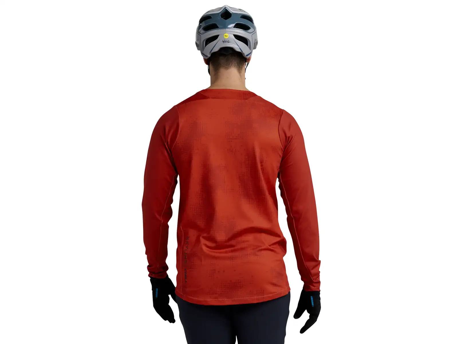 Troy Lee Designs Skyline Chill męska koszulka z długim rękawem Scattered Fire Orange
