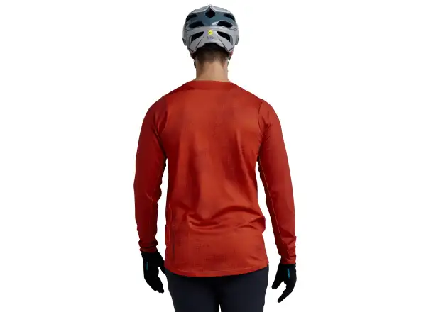 Troy Lee Designs Skyline Chill męska koszulka z długim rękawem Scattered Fire Orange