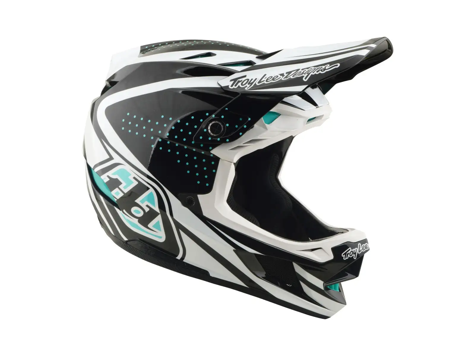 Troy Lee Designs D4 Composite MIPS kask Crest Real Teal