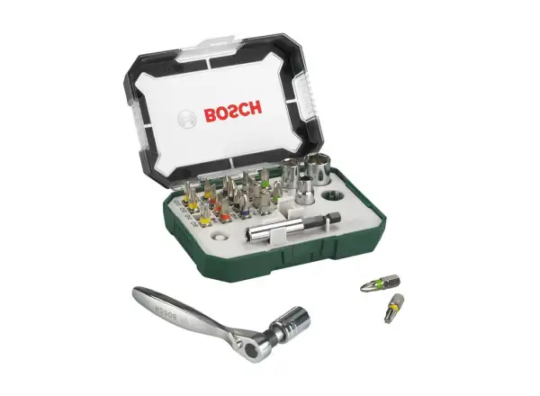 Bosch zestaw grzechotki i bitów 26 częściowy