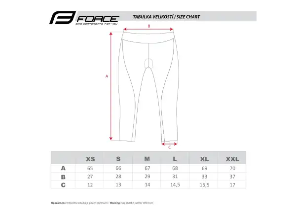 Force Lady Bike damskie spodenki z wkładką do pasa czarna