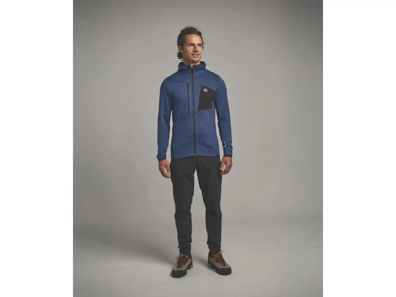 Ortovox Fleece Grid Hoody męska bluza Black Raven