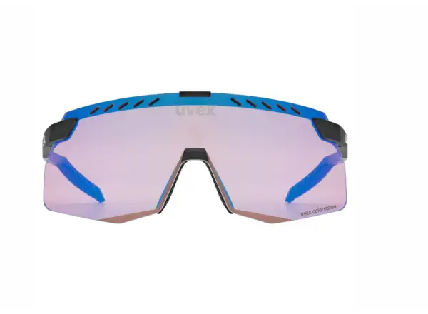 Uvex Pace Stage S CV okulary rowerowe Black matt/Mirror Blue