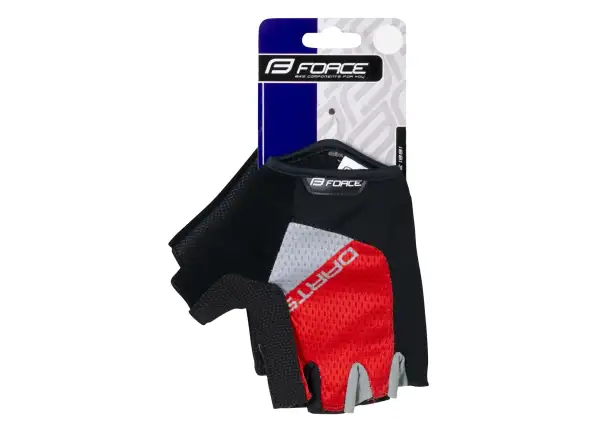 Force Darts Gel rękawice bez zapięcia czerwona/szara