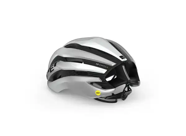 MET Trenta 3K Carbon MIPS kask biały/metaliczny srebrny