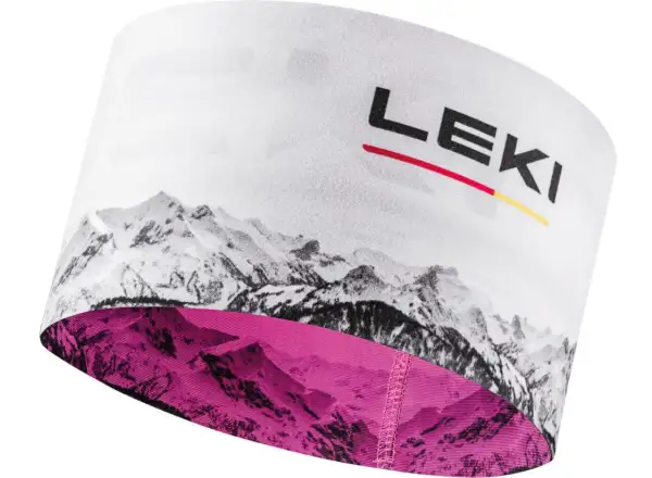 Leki XC Headband opaska Neon pink/White