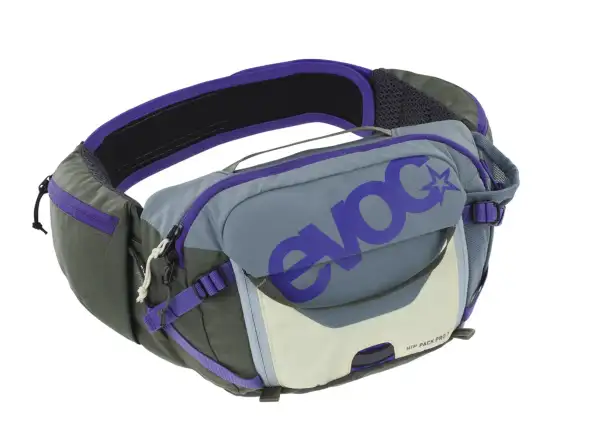 Evoc Hip Pack Pro 3 l + bukłak 1,5 l Steel/Violet/Dark Olive