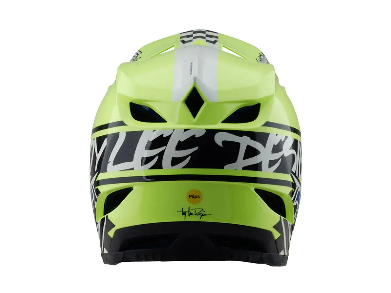 Troy Lee Designs D4 Polyacrylite 50 kask Navy/Glo Yellow