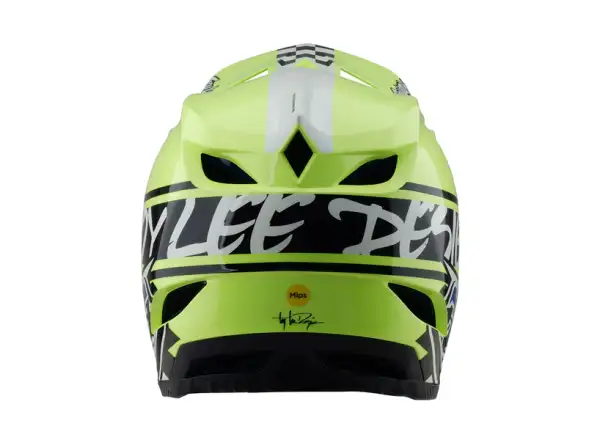 Troy Lee Designs D4 Polyacrylite 50 kask Navy/Glo Yellow