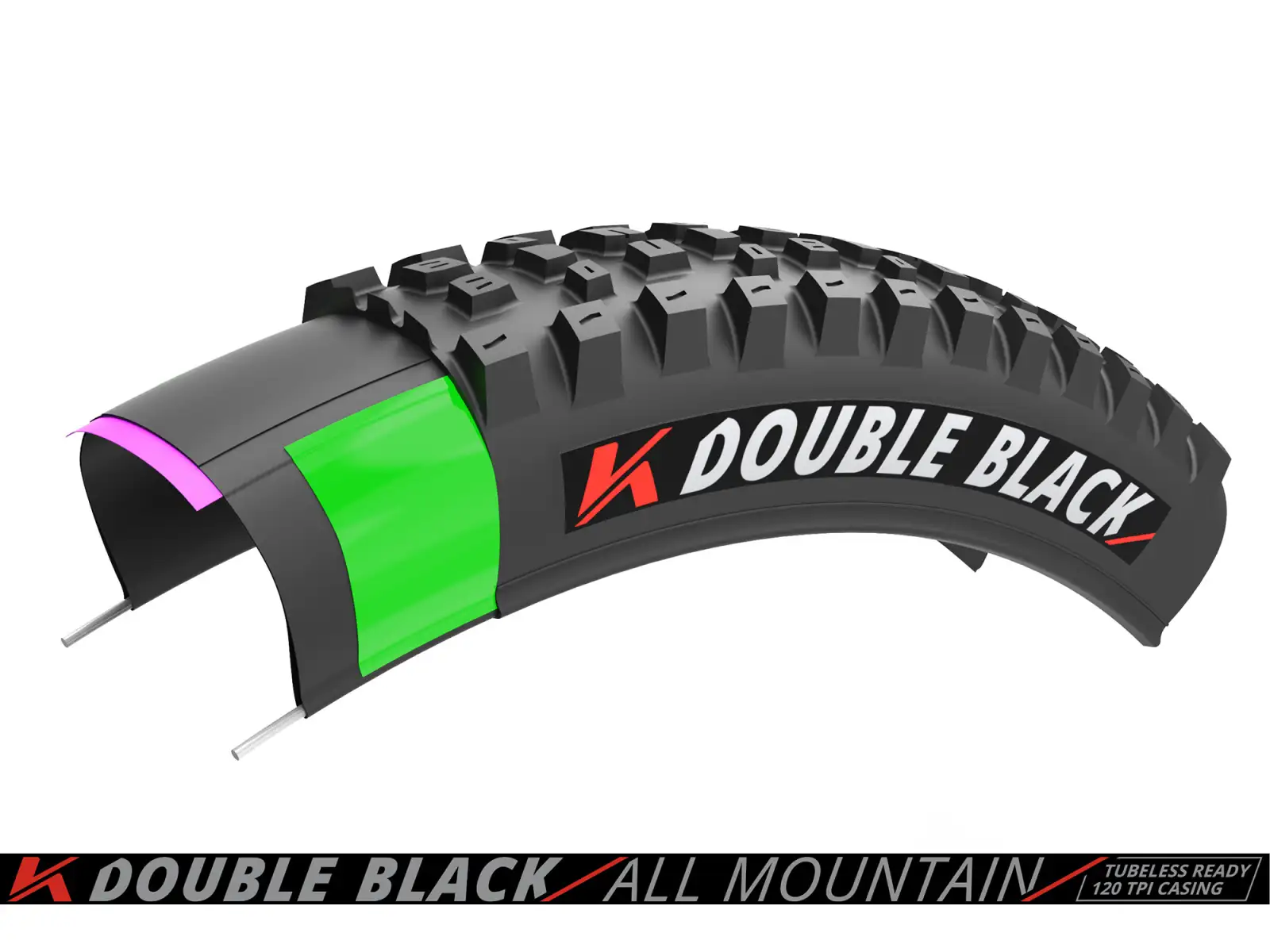 Kenda K-Series Double Black Downhill 60TPI K-1265 TR 27,5x2,40" opona MTB kevlarowa