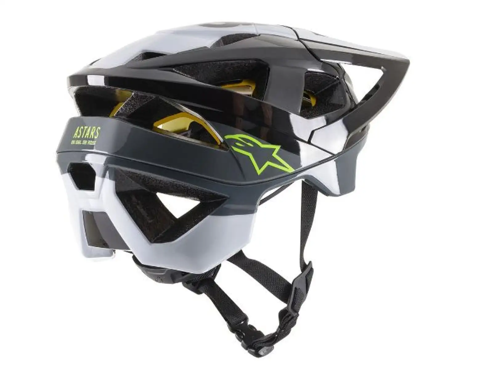 Alpinestars Vector Tech MIPS Pilot kask black/white/cool grey glossy