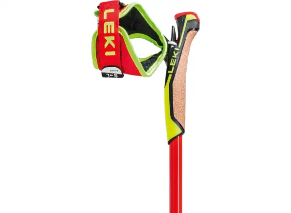 Leki HRC Max kije biegowe bright red/neon yellow/carbon structure