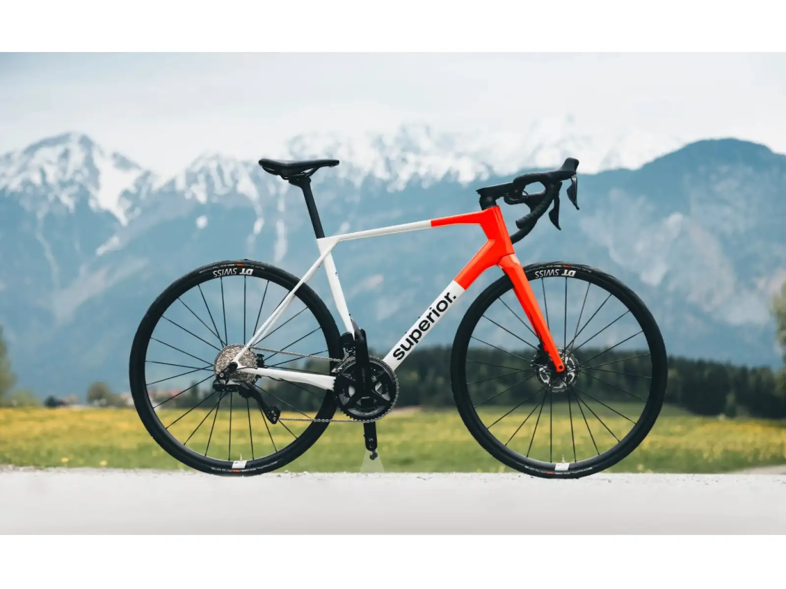 Superior X-Road 9.5 GF rower szosowy gloss grey / orange red