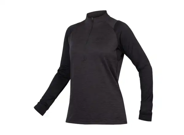 Endura Singletrack Fleece damska koszulka z dlugim rekawem czarna