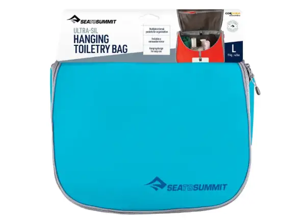 Sea to Summit Wisząca Torba na Przybory Toaletowe Duża zawieszana toaletna torba Atoll Blue