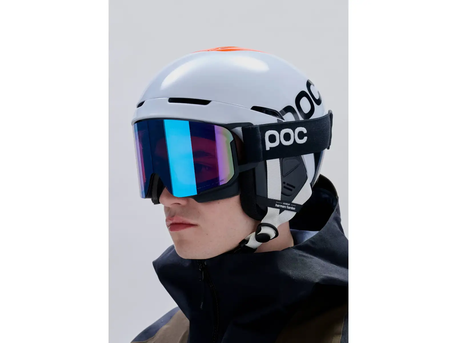 POC Obex Connect kask narciarski Hydrogen White/Fluorescent Orange AVIP