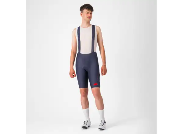 Castelli Espresso R-A/D męskie spodenki z wkładką i szelkami Twilight Blue