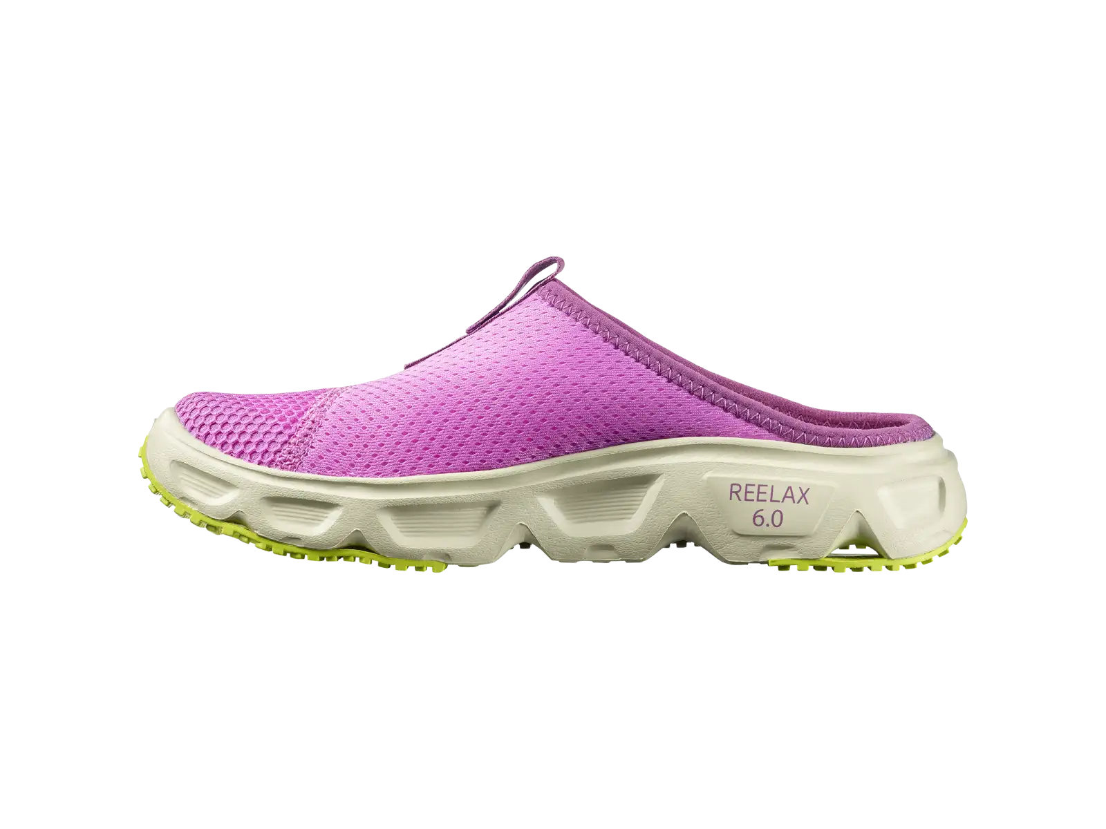 Salomon Reelax Slide 6.0 damskie klapki Iris Orchid/Asparsgud Green/Acid Lime