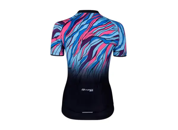 Force Life Lady damski dres krótki rękaw czarna/niebieska/różowa