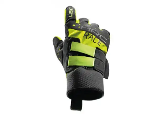 Leki HRC Race Shark biegowe rękawice Black/Neon yellow