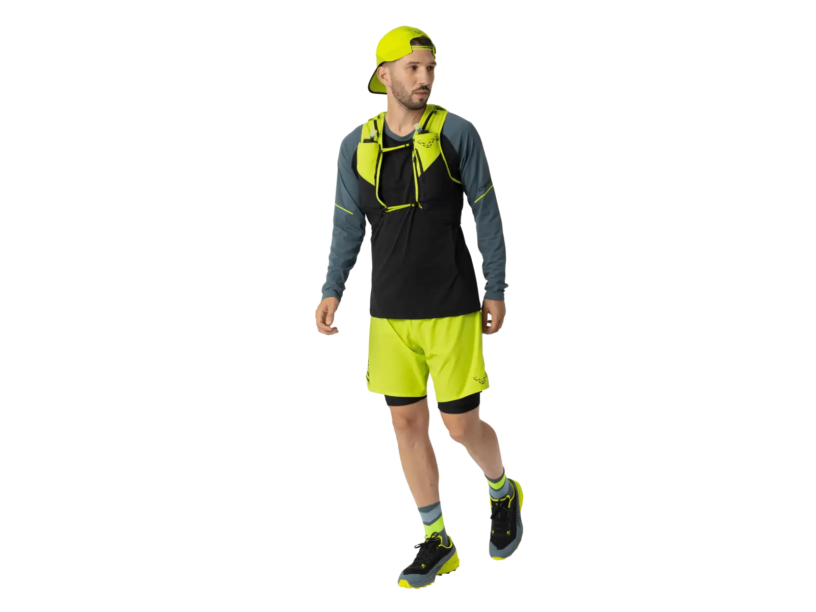 Dynafit Alpine Pro 2w1 męskie spodenki do biegania Ultra Yellow