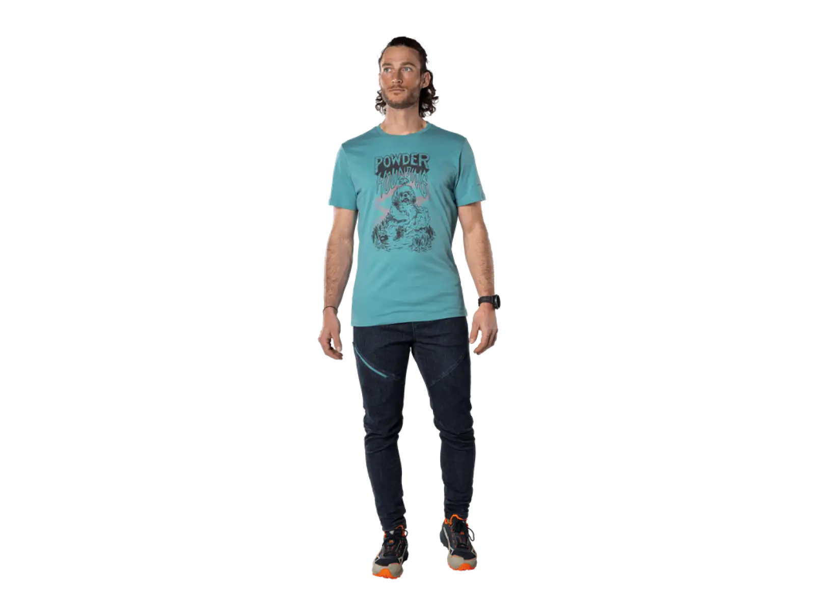 Dynafit 24/7 Artist Series Cotton męska koszulka Storm blue/Powder Hounding