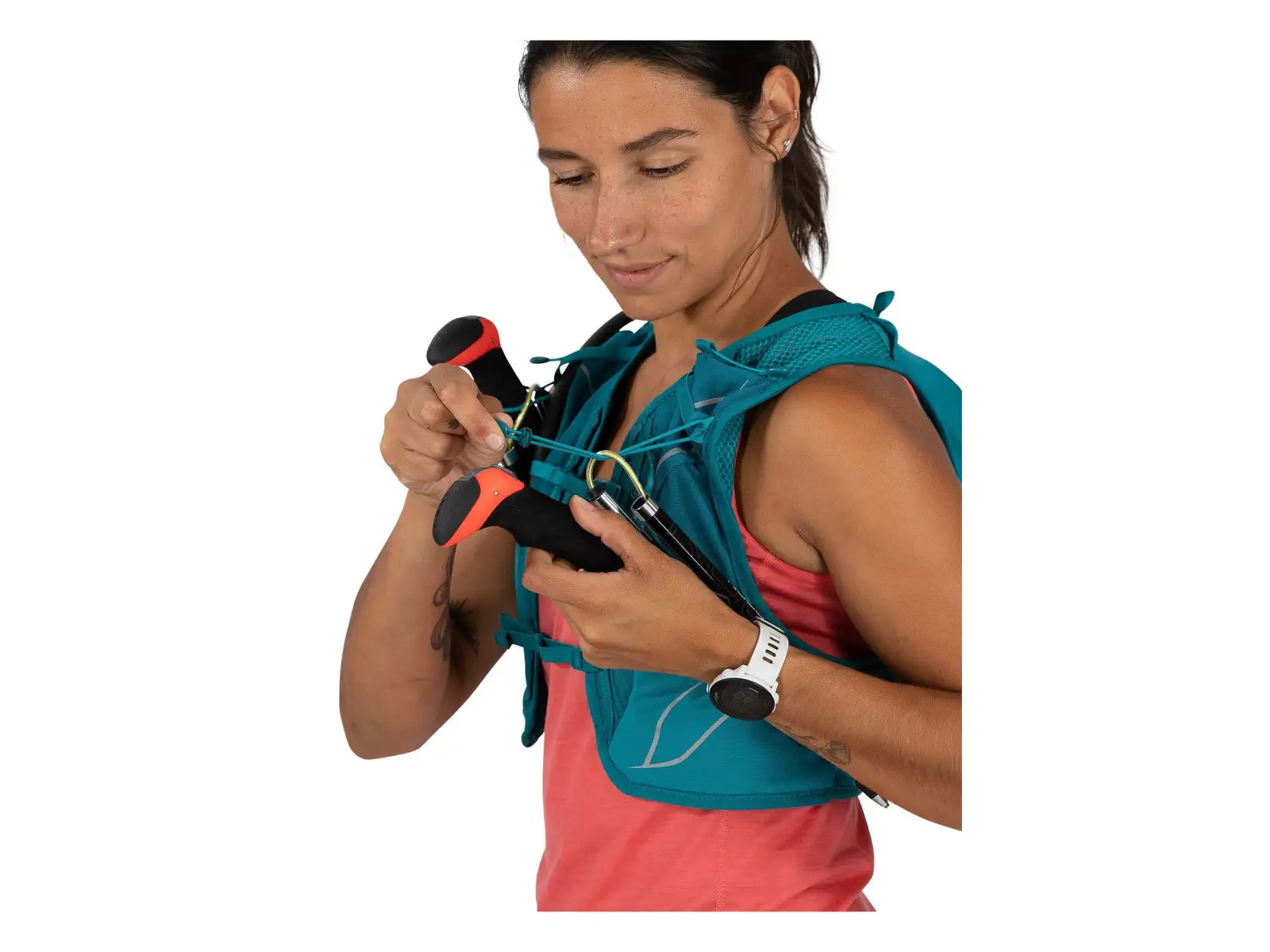 Osprey Dyna 6 damska kamizelka do biegania + 2x butelka Hydraulics 0,5 l Kakio/Manuka Pink