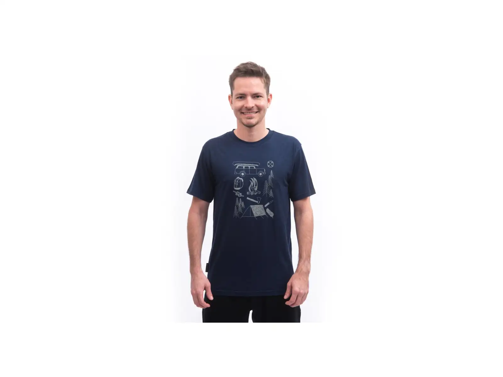 Sensor Merino Active Outside męska koszulka z krótkim rękawem Deep Blue