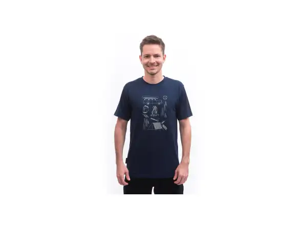 Sensor Merino Active Outside męska koszulka z krótkim rękawem Deep Blue