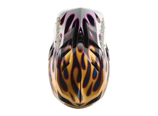 Troy Lee Designs D4 Carbon MIPS kask Overspray Gold/Black