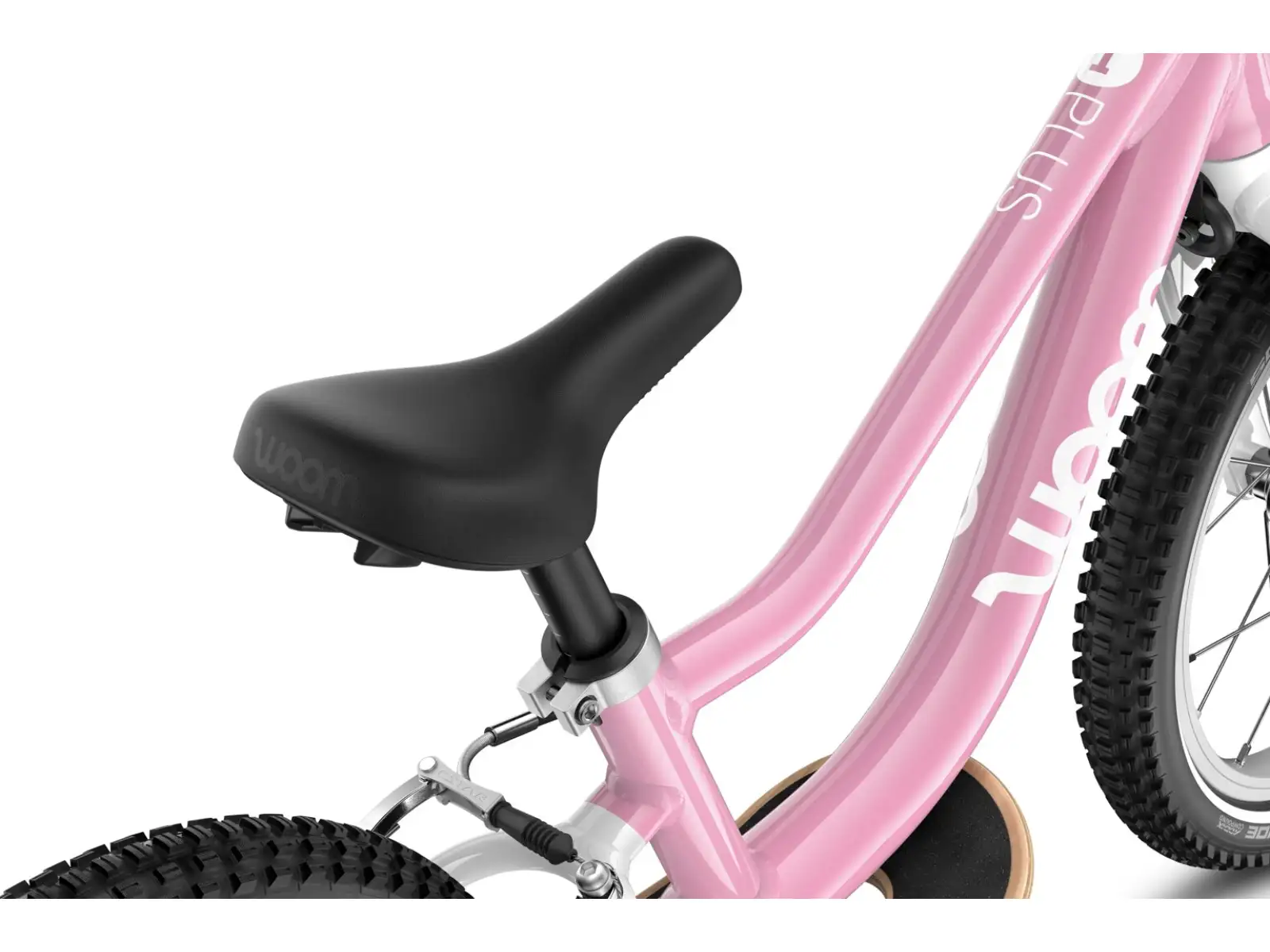 Woom GO 1 Plus dziecięcy rowerek biegowy 14" kolor Powder Pink