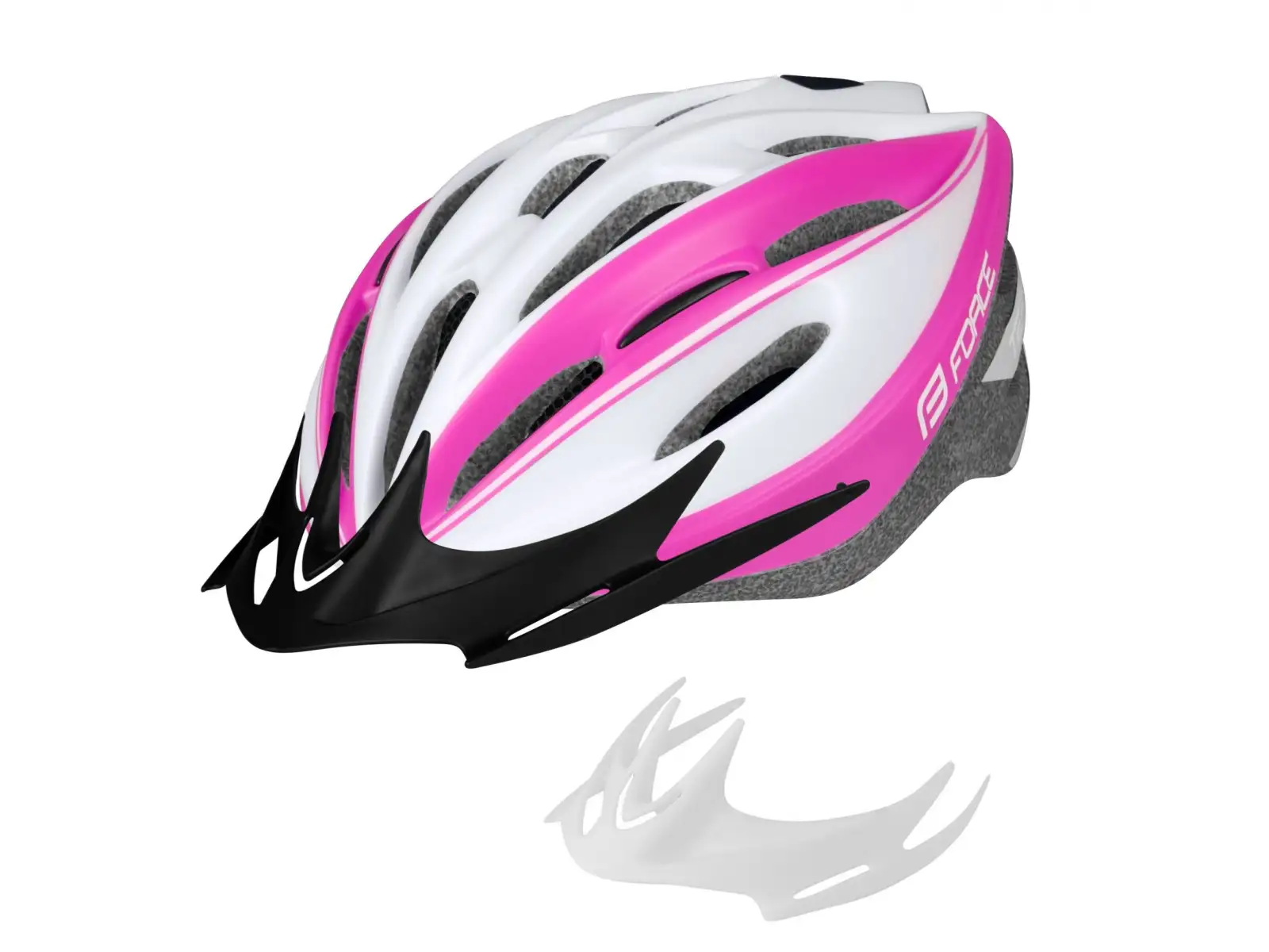 Force Tery kask rowerowy biała/różowa