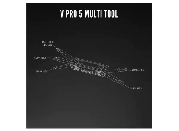 Lezyne V Pro multiklucz 5 funkcji czarna