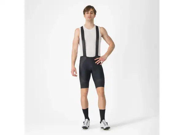 Castelli A/C męskie spodenki z wkładką i szelkami Black
