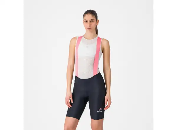 Castelli Giro Prima 2 damskie spodenki z szelkami i wkładką Nero/Rossa