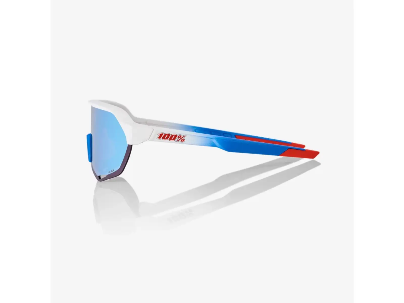 100% S2 okulary sportowe TotalEnergies Matte White/Metallic Blue/Blue Multilayer