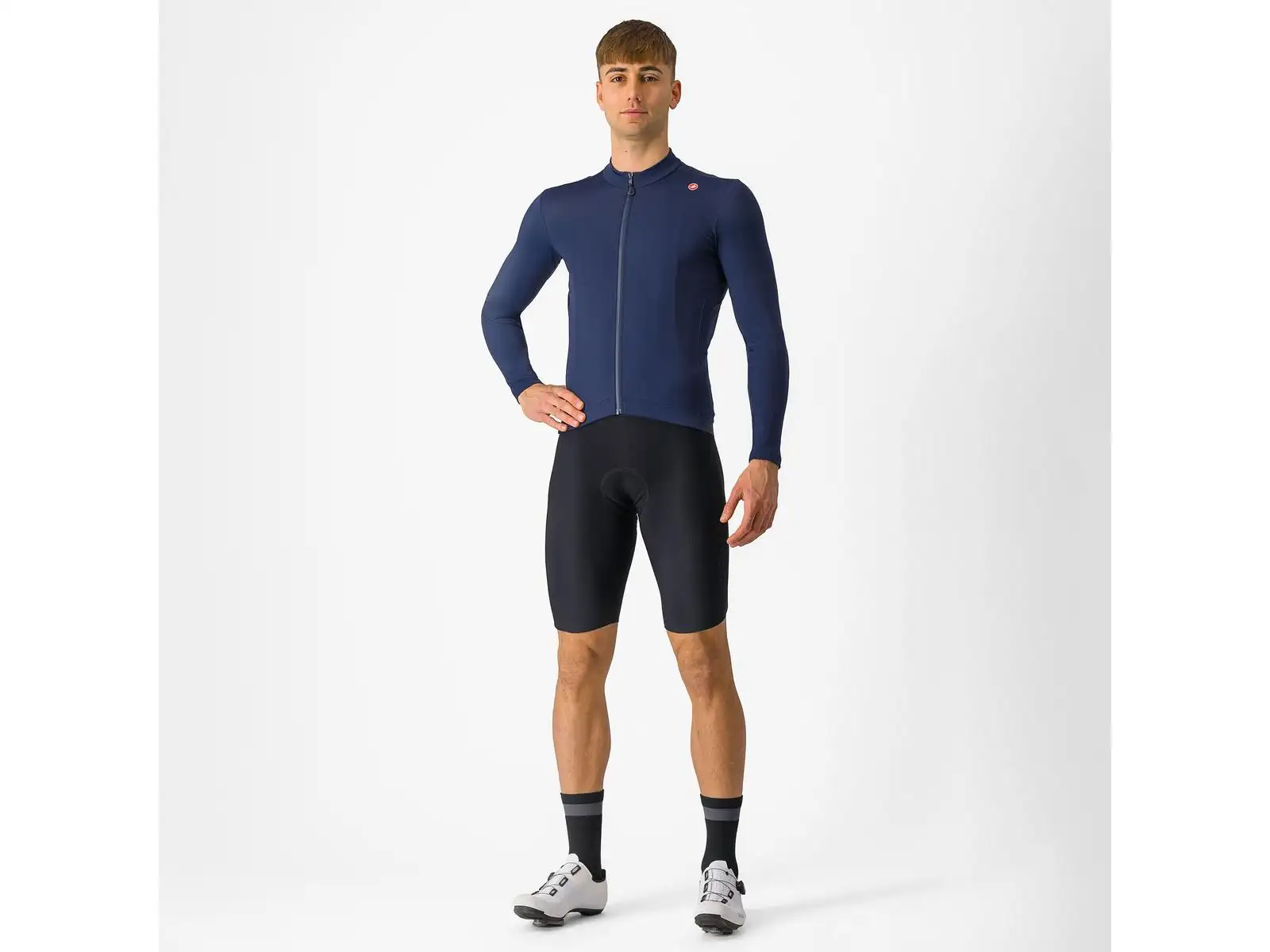 Castelli Espresso Thermal męska koszulka Belgian Blue