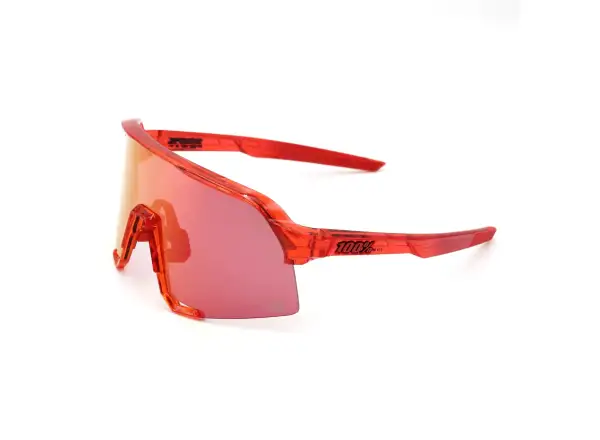 100% S3 sportowe okulary Gloss Translucent Red/Hiper Red Mirror Lens Limitowana edycja Peter Sagan