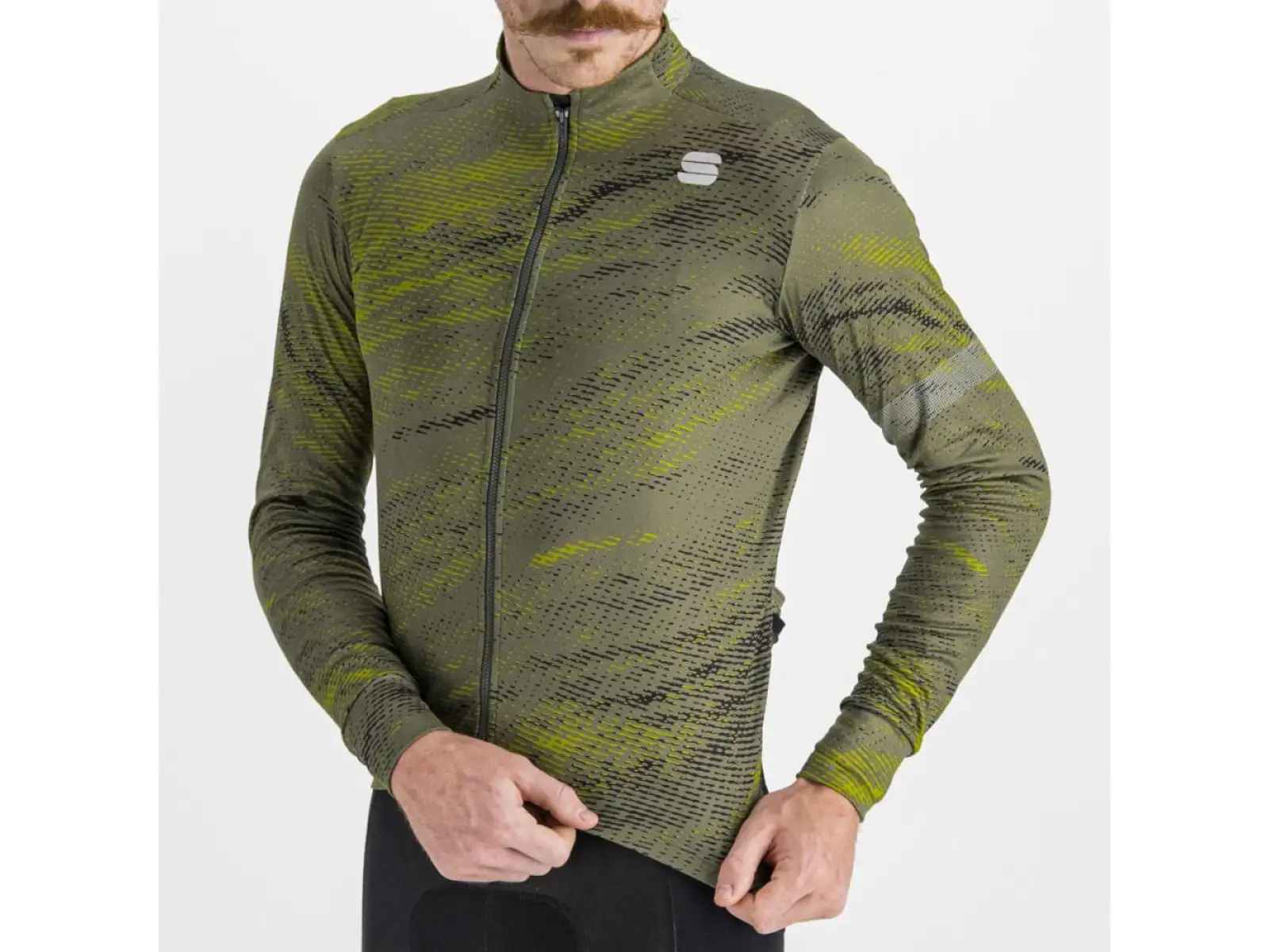 Sportful Cliff Supergiara męska koszulka z długim rękawem beetle guacamole black