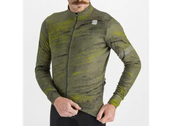 Sportful Cliff Supergiara męska koszulka z długim rękawem beetle guacamole black