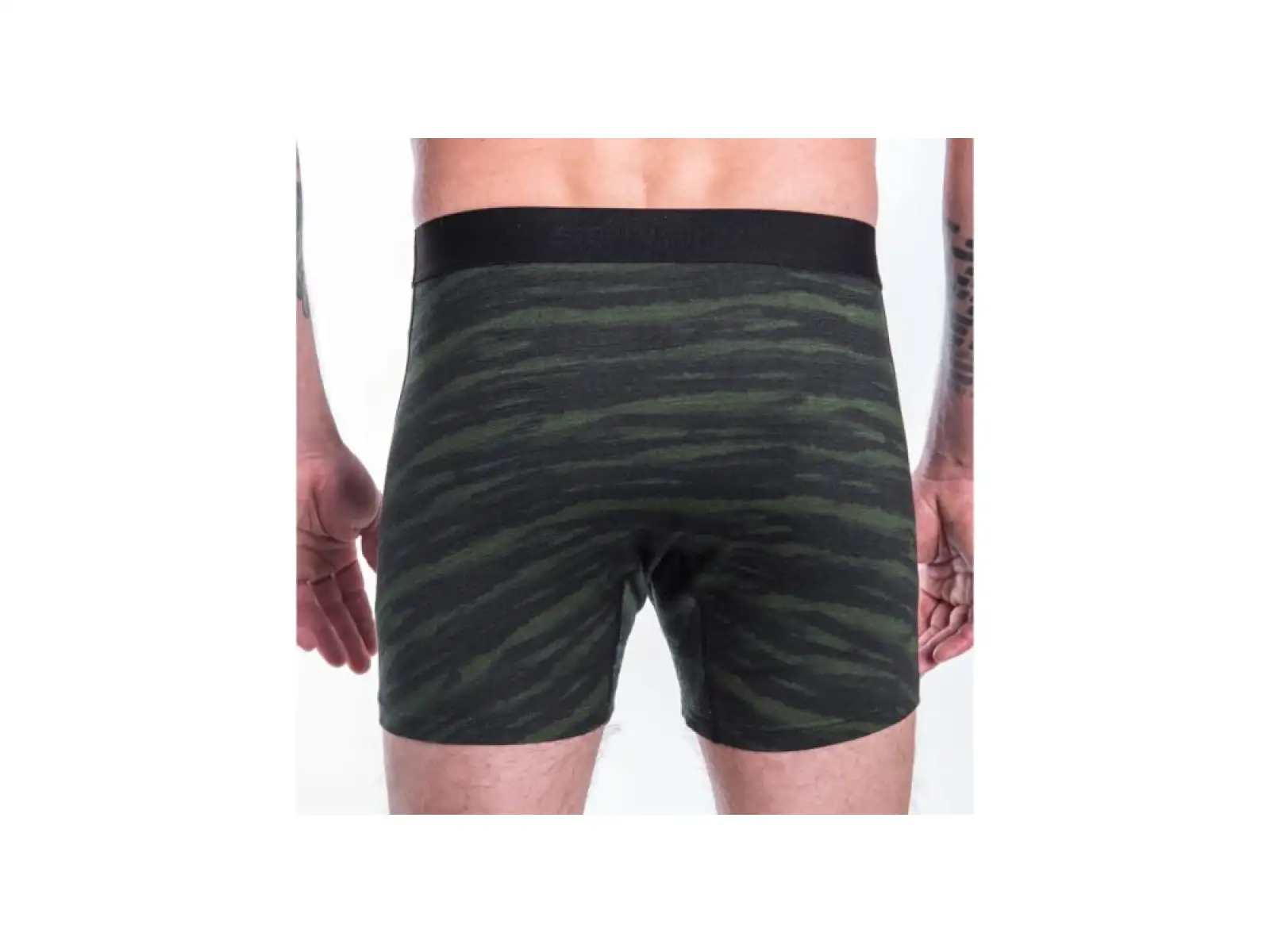 Sensor Merino Impress męskie bokserki czarna/Batik