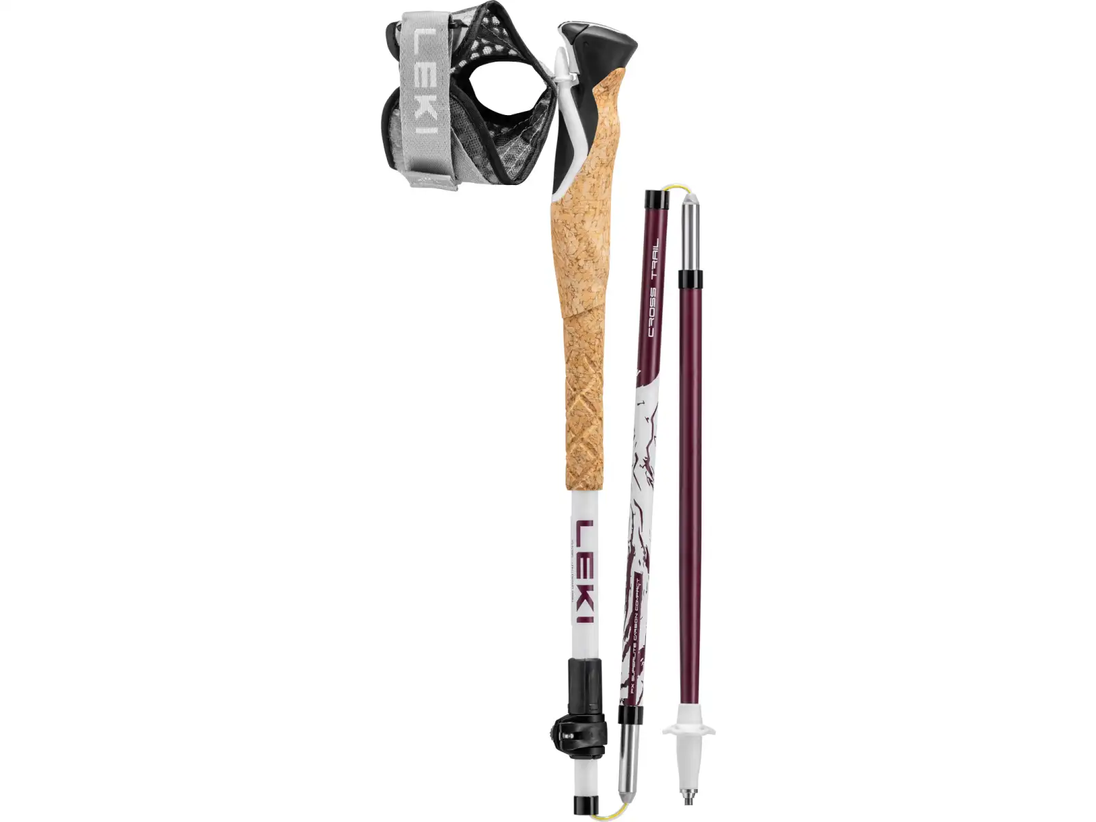 Leki Cross Superlite kije trekkingowe White/Ferra/Black roz. 100-120 cm