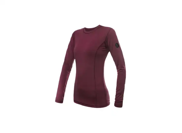 Sensor Merino Air damska koszulka długi rękaw Port Red