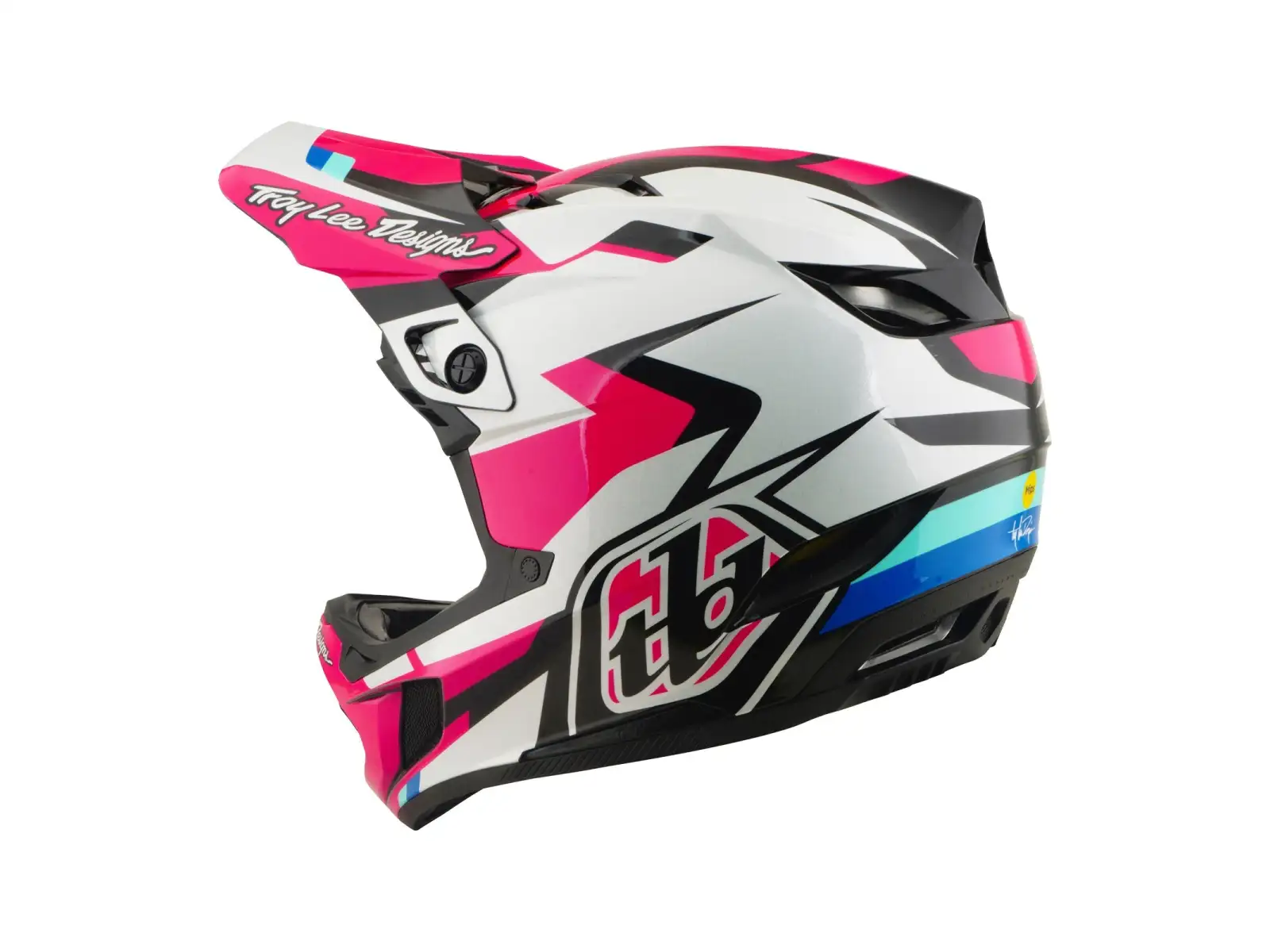 Troy Lee Designs D4 Polyacrylite MIPS kask Roamer Magenta